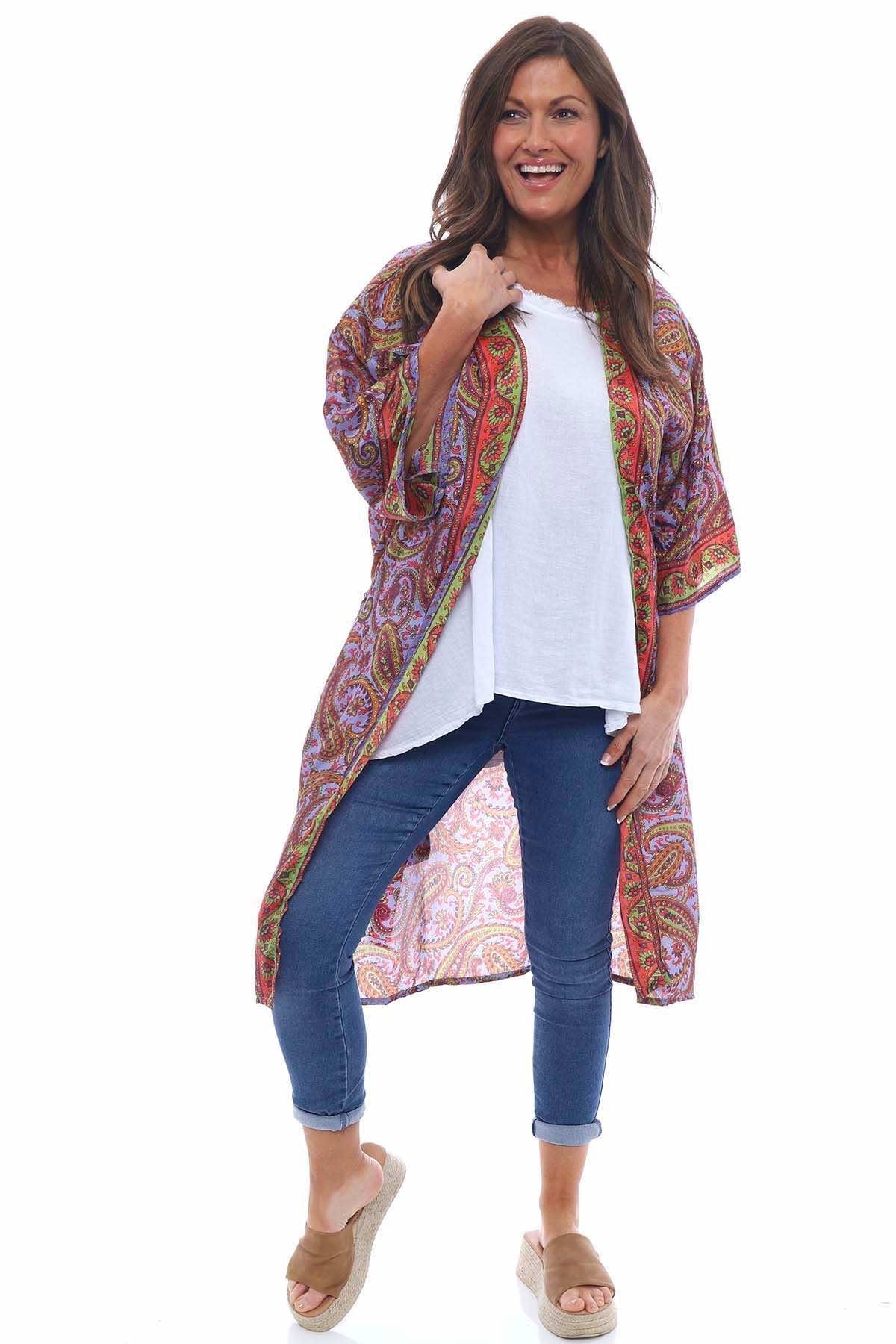 Zosia Silk Kimono Lilac