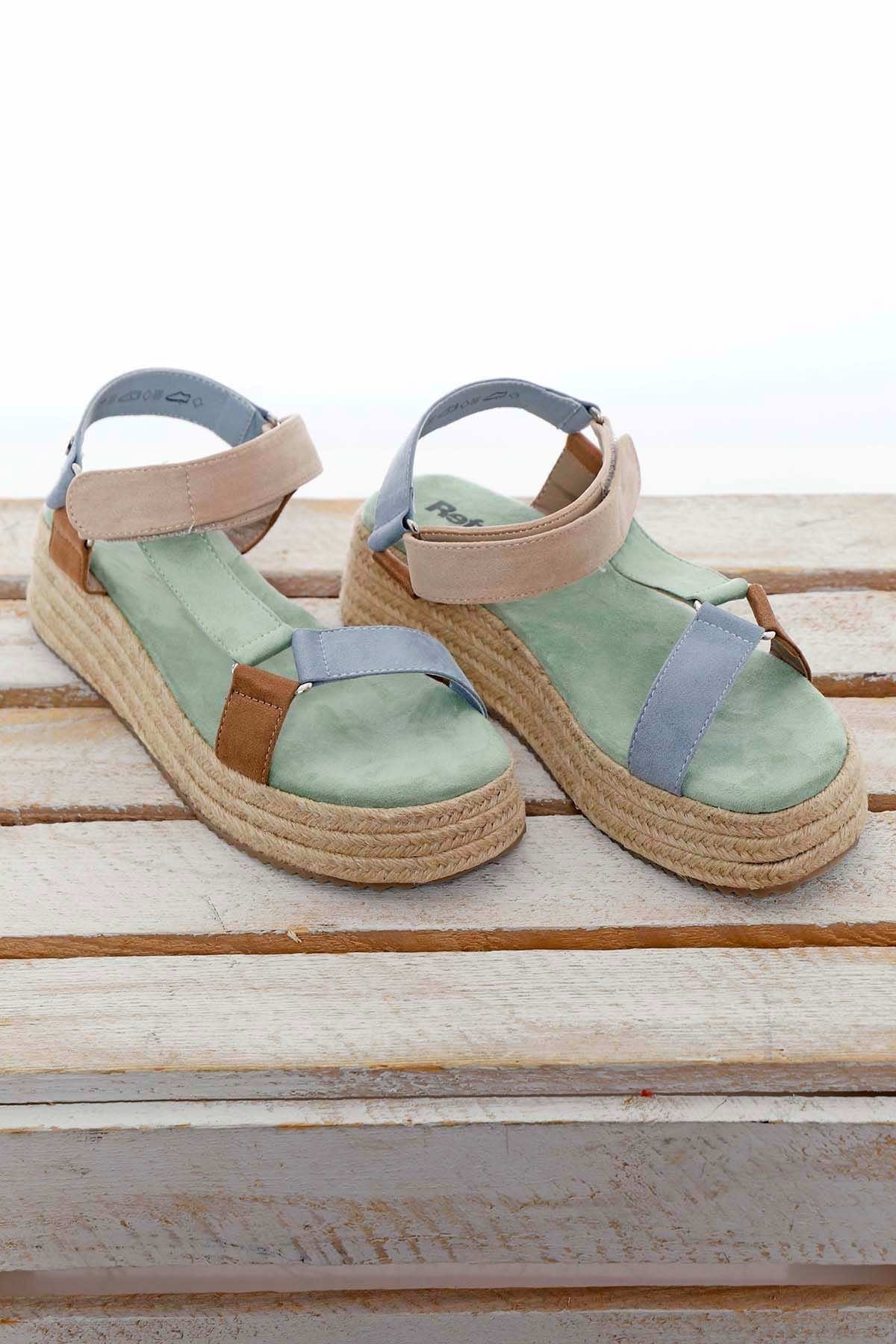 Jalon Wedge Sandals Aqua