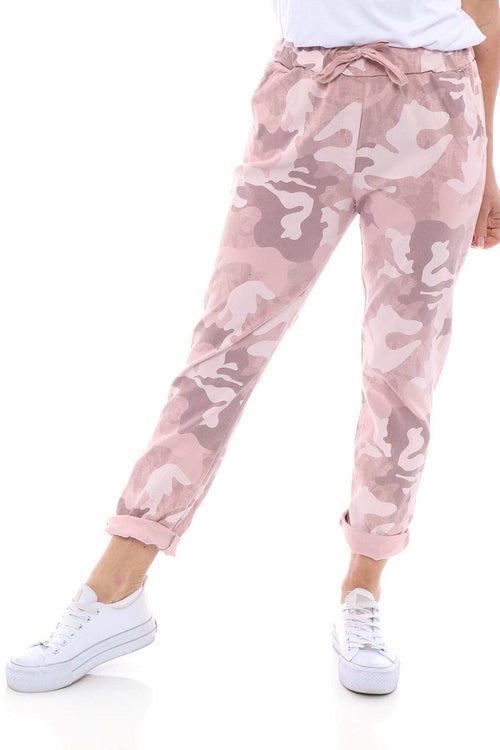 Yarwell Camouflage Print Joggers Pink