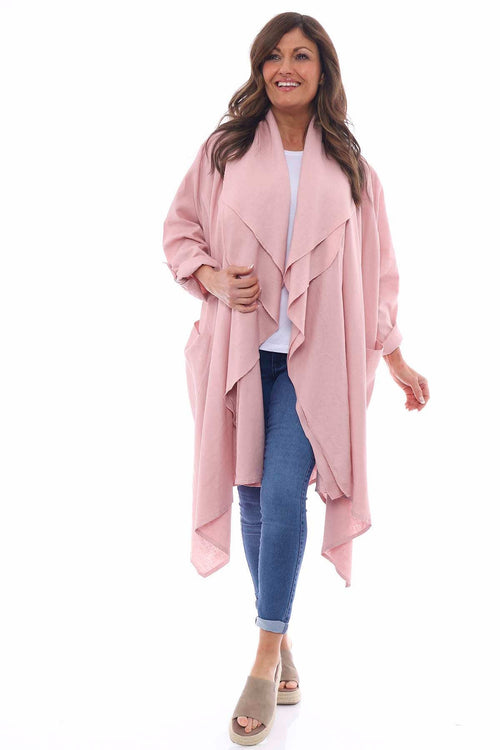 Monza Linen Jacket Pink - Image 3