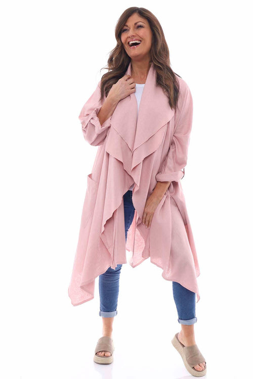 Monza Linen Jacket Pink - Image 4