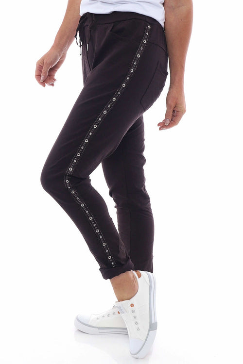 Brette Studded Trousers Cocoa - Image 3
